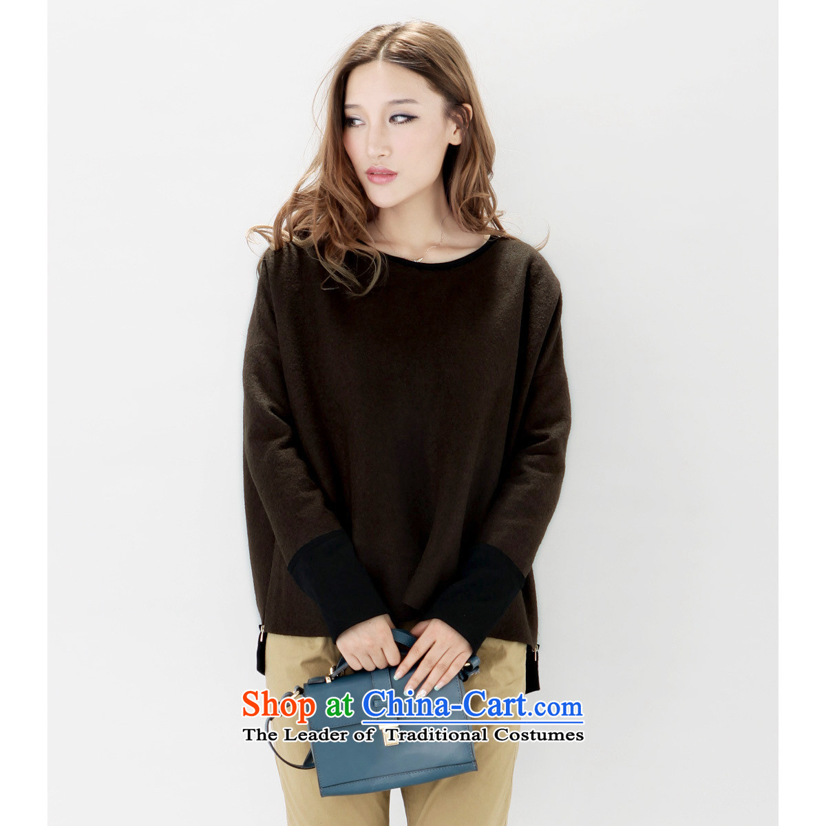 9M Tu? The jacket brown wool sweater Brown M
