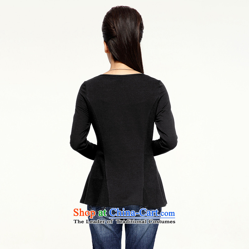 The former Yugoslavia Migdal Code women 2015 winter clothing new fat mm stylish and simple Knitted Shirt 944365100 Sau San long-sleeved black 4XL, Yugoslavia Mak , , , shopping on the Internet