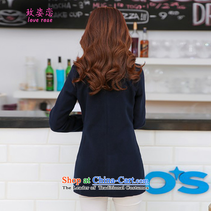 In 2014 Winter Land standing on a new Korean female jacket? gross edition fall/winter collections in the gross? Long slimming jacket gross coats female navy? Better land Gigi Lai.... XL, online shopping