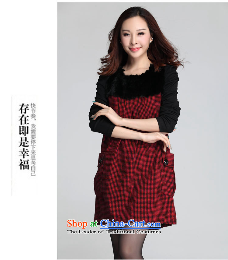 Thick mm female skirt 2015 Fall/Winter Collections new kumabito xl lovely feminine minimalist chidori, rabbit wool long-sleeved gross? dresses red 120-135 XL catty picture, prices, brand platters! The elections are supplied in the national character of distribution, so action, buy now enjoy more preferential! As soon as possible.