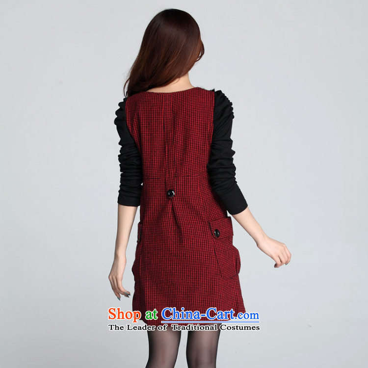 Thick mm female skirt 2015 Fall/Winter Collections new kumabito xl lovely feminine minimalist chidori, rabbit wool long-sleeved gross? dresses red 120-135 XL catty picture, prices, brand platters! The elections are supplied in the national character of distribution, so action, buy now enjoy more preferential! As soon as possible.