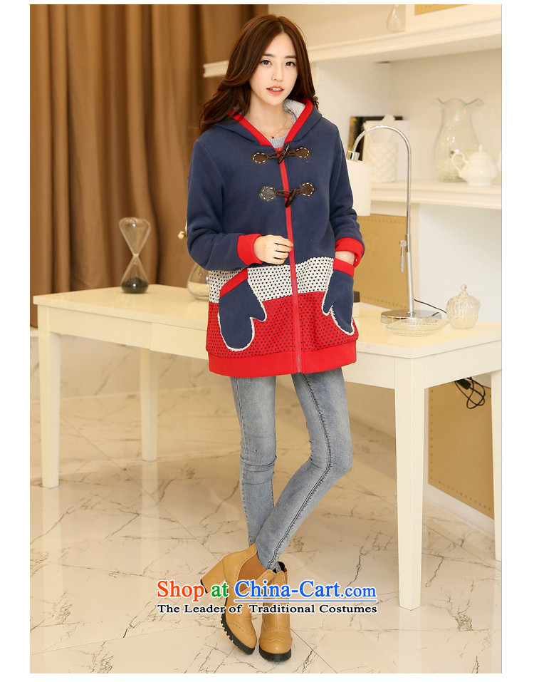 2015 Autumn add Zz&ff indeed intensify 200 catties MM thick cotton coat the lint-free Korean Modern blue XXXL( robe recommendations 175-200 catties) Picture, prices, brand platters! The elections are supplied in the national character of distribution, so action, buy now enjoy more preferential! As soon as possible.