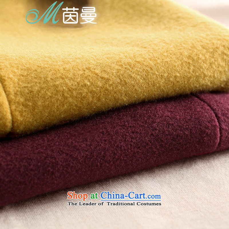 Athena Chu Cayman winter clothing new leisure minimalist wild max flip for long minimalist 8443211090 (Health jacket? Kang Yellow , L, Athena Chu (INMAN, DIRECTOR) , , , shopping on the Internet