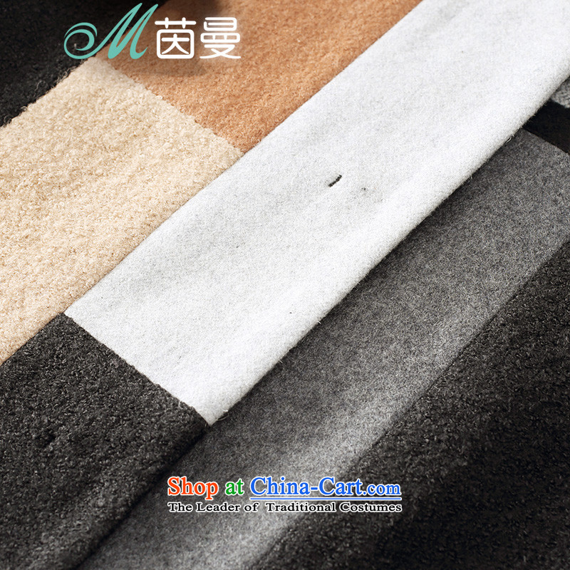 Athena Chu Cayman winter clothing new minimalist geometric color plane collision stitching stand collar long jacket (8443211370)?- Black , L, Athena Chu (INMAN, DIRECTOR) , , , shopping on the Internet