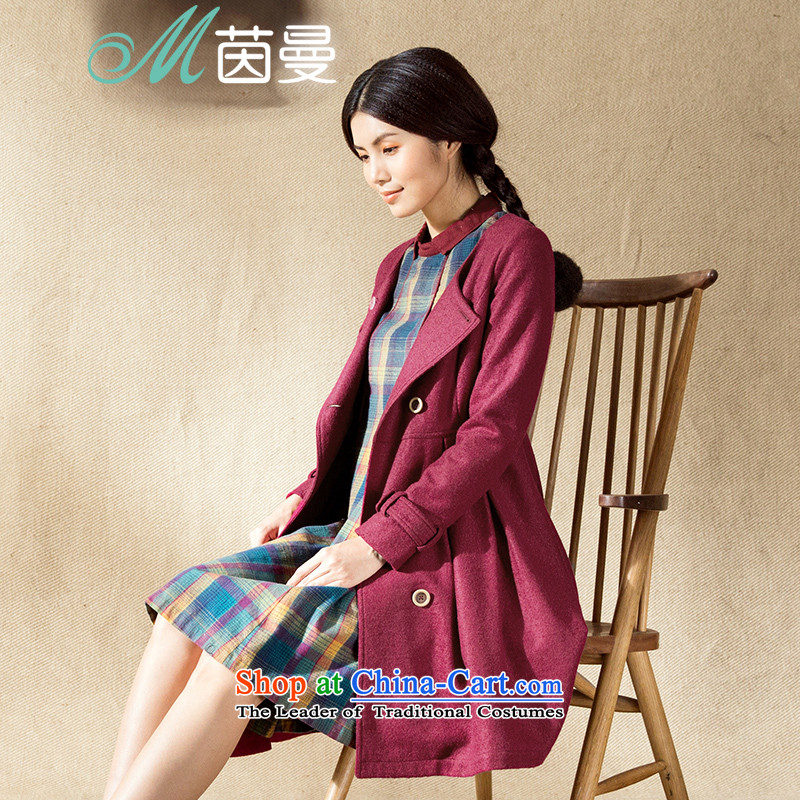 Athena Chu Cayman Net-lumbar petticoats-round-neck collar jacket coat elections??- 8443210931 wine red XL