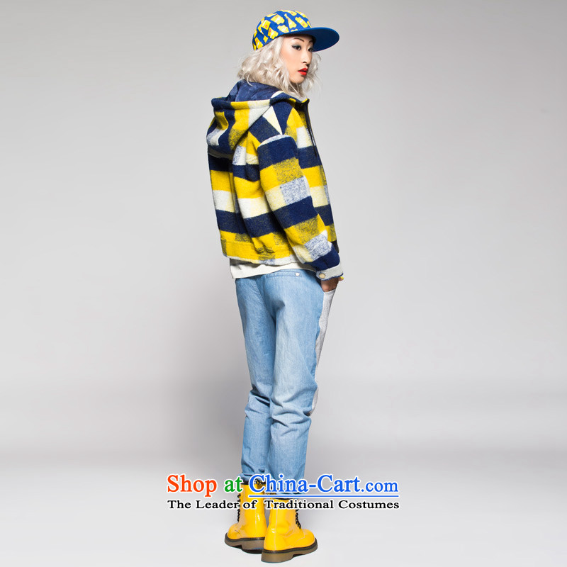 The ES winter plaid spell color cap gross 14032111521 jacket yellow 170/40/L,? Eiger etam,,, shopping on the Internet