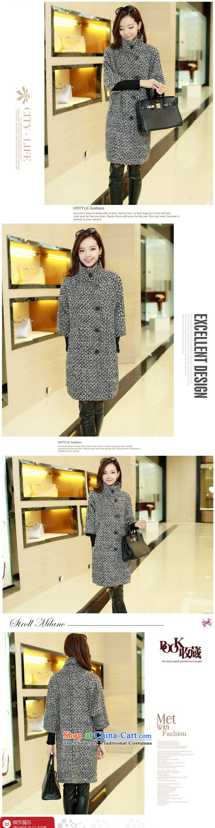 Dan Jie Shi autumn and winter new larger female Korean wool coat relaxd stylish thickened about Ms. leisure in long warm-ups gross? black and white coats female 897 L picture, prices, brand platters! The elections are supplied in the national character of distribution, so action, buy now enjoy more preferential! As soon as possible.