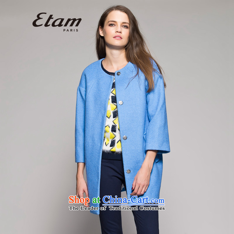 Etam ETAM winter minimalist lines of solid color coats sleek blue 165_38_M 14013409941
