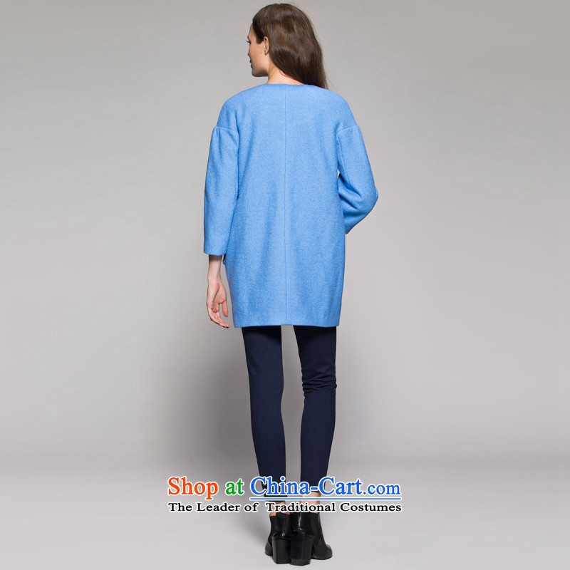 Etam ETAM winter minimalist lines of solid color coats sleek 14013409941 blue 165/38/M, Eiger etam,,, shopping on the Internet