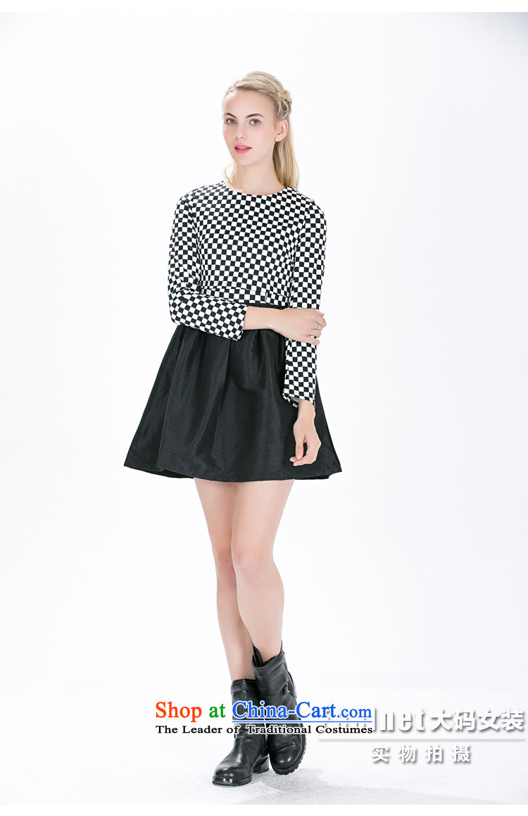 The European large sites feelnet women's dresses autumn 2015 Women's clothes in the OSCE High-end temperament thick mm larger long-sleeved dresses 793. large black and white picture, prices, 3XL brand platters! The elections are supplied in the national character of distribution, so action, buy now enjoy more preferential! As soon as possible.