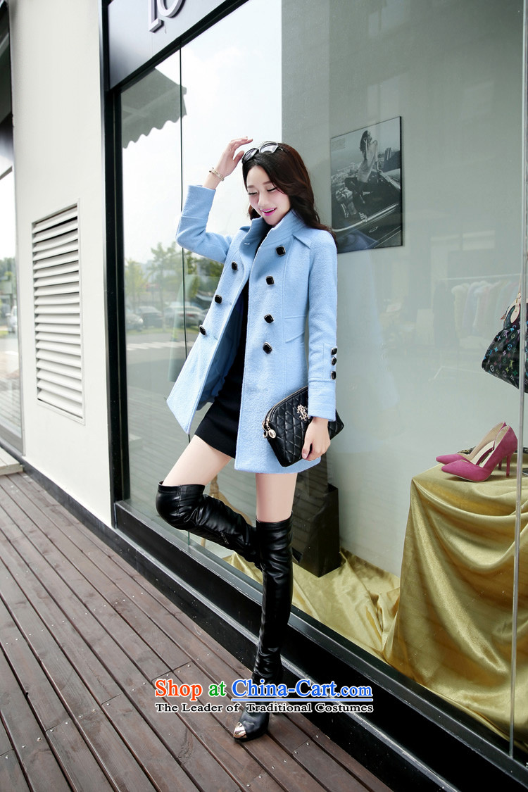 Miyamiya woolen coat autumn and winter new for women Korean collar double row is long hair? jacket a wool coat female bodhi green M picture, prices, brand platters! The elections are supplied in the national character of distribution, so action, buy now enjoy more preferential! As soon as possible.