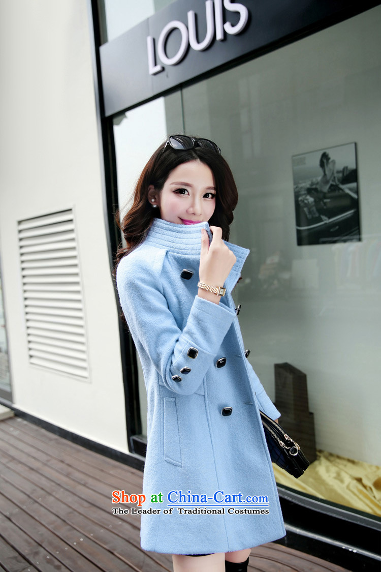 Miyamiya woolen coat autumn and winter new for women Korean collar double row is long hair? jacket a wool coat female bodhi green M picture, prices, brand platters! The elections are supplied in the national character of distribution, so action, buy now enjoy more preferential! As soon as possible.