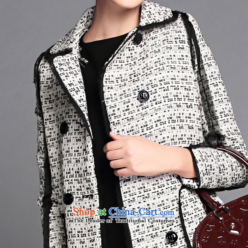 Zk Western women 2015 Fall/Winter Collections in new long hair?? jacket coat female gross a wool coat light gray S,zk,,, shopping on the Internet