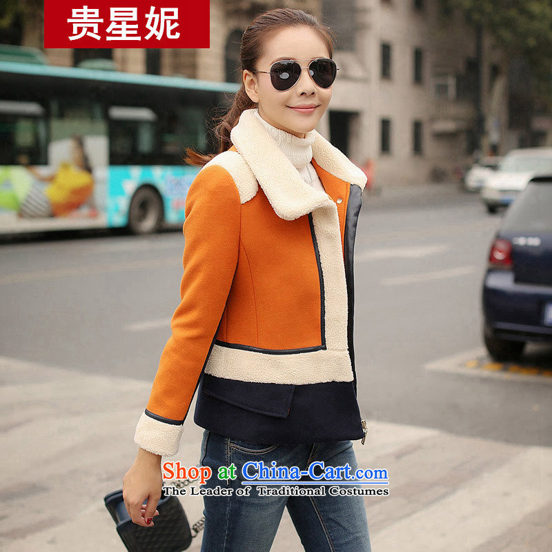 The Star Ni C.O.D. gross jacket Korean version of this new women's gross? thickened winter woolen coats the Sau San? knocked overcoat GXN59 lint-free Yellow XL, The Star Ni , , , shopping on the Internet