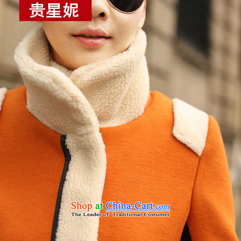 The Star Ni C.O.D. gross jacket Korean version of this new women's gross? thickened winter woolen coats the Sau San? knocked overcoat GXN59 lint-free Yellow XL, The Star Ni , , , shopping on the Internet