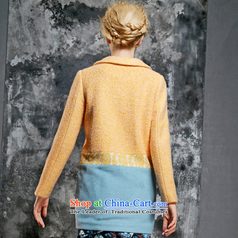The pockets of witch sweet and Shibuya-kei Oi 2015 spring outfits lace stitching knocked colors coats 1432120?  Witch-L, orange powder to the pocket of the , , , shopping on the Internet