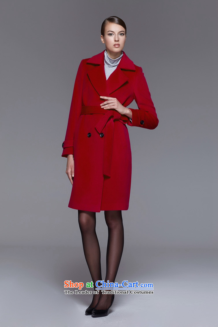 Mr NGAN domain 2015 autumn and winter new Product Codes Korean girl in gross? jacket long strap double-a wool coat of red L/40 04W4597 picture, prices, brand platters! The elections are supplied in the national character of distribution, so action, buy now enjoy more preferential! As soon as possible.