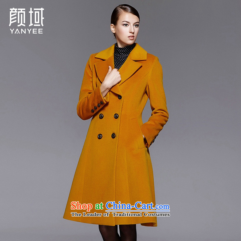 Mr NGAN domain 2015 autumn and winter new larger wool Warm Korean girl in gross? jacket long solid color woolen coat 04W4598 ORANGE M/38, Ngan domain (YANYEE) , , , shopping on the Internet
