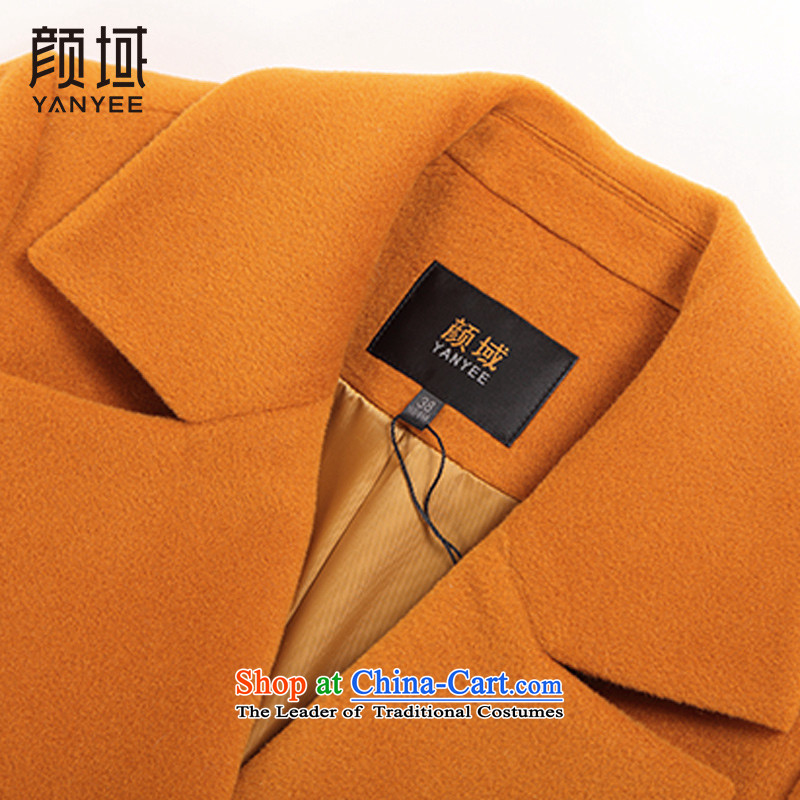 Mr NGAN domain 2015 autumn and winter new larger wool Warm Korean girl in gross? jacket long solid color woolen coat 04W4598 ORANGE M/38, Ngan domain (YANYEE) , , , shopping on the Internet
