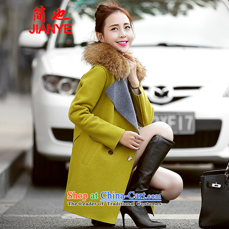 Jane can also  fall and winter 2014 new gross external version won? Long lapel a wool coat cloak? female 996# gross jacket , simplistic and green fruit (jianye) , , , shopping on the Internet