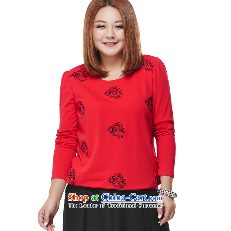 Msshe xl long-sleeved T-shirt Sau San video thin red 3XL, Susan Carroll, the poetry Yee (MSSHE),,, shopping on the Internet
