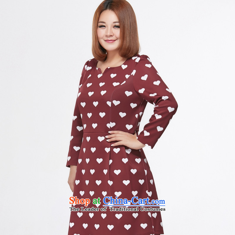 Msshe xl female stamp long-sleeved dresses autumn 2015 replacing mahogany and collar stamp graphics thin long-sleeved dresses 2218 BOURDEAUX 4XL, Susan Carroll, the poetry Yee (MSSHE),,, shopping on the Internet