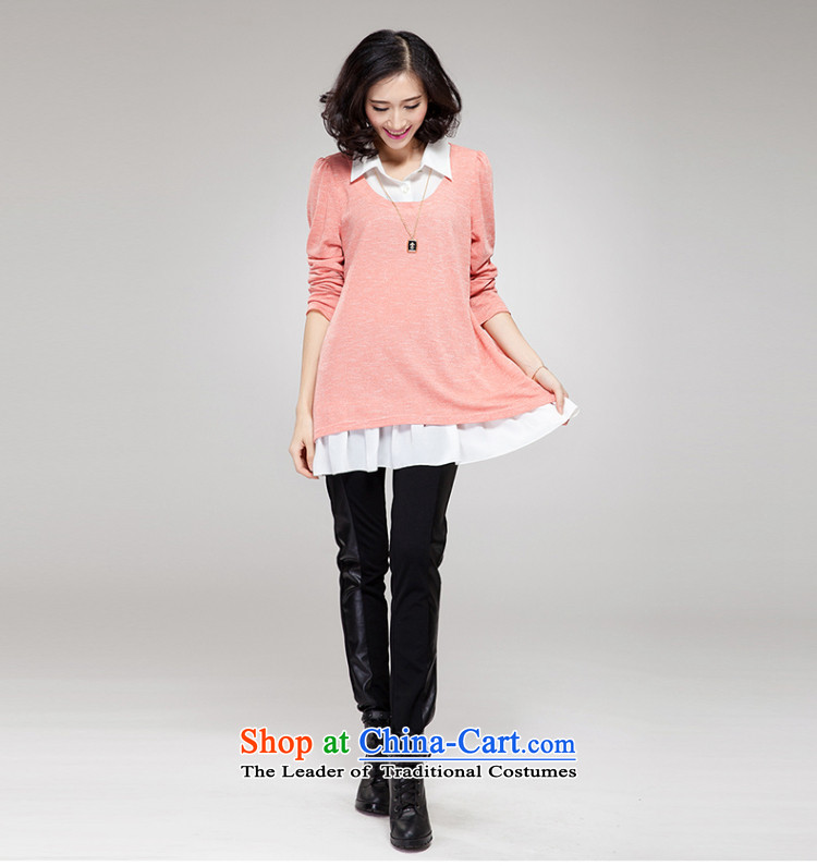 Double Chin Yi Su-XL lady knitted shirts thick mm loose shirt lapel leave two T-shirts are ZM6010 XXXXXL Gray Photo, prices, brand platters! The elections are supplied in the national character of distribution, so action, buy now enjoy more preferential! As soon as possible.