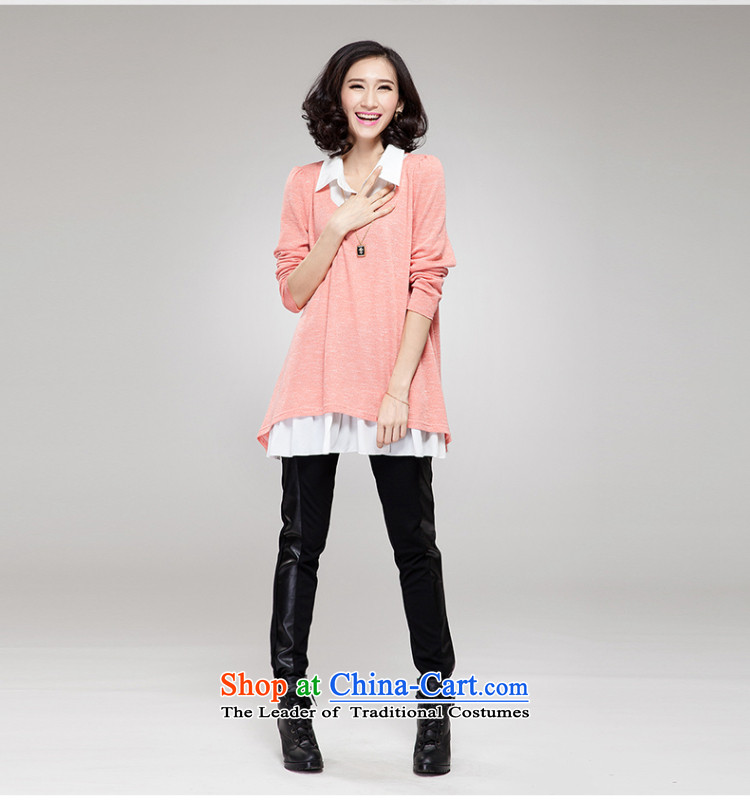 Double Chin Yi Su-XL lady knitted shirts thick mm loose shirt lapel leave two T-shirts are ZM6010 XXXXXL Gray Photo, prices, brand platters! The elections are supplied in the national character of distribution, so action, buy now enjoy more preferential! As soon as possible.