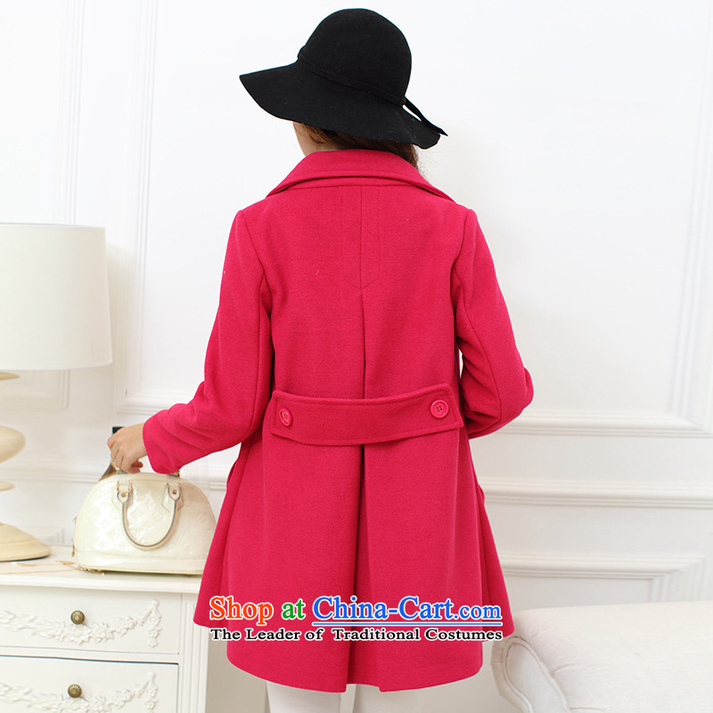 More Micro 2015 Autumn HIV boxed? jacket Korean gross in long lapel a wool coat cloak female video THIN RED M HIV more in the micro-shopping on the Internet has been pressed.