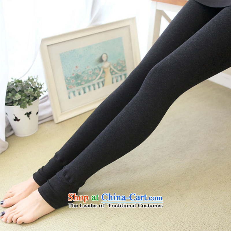 400g 7 thick colorful cotton pants, forming the basis for larger 200 catties Fall_Winter Collections mink lint-free Korean girl pants high fat waist mm depress foot trousers socks to intensify the new flash Kim blackXF larger holdings _100-200_ Jin