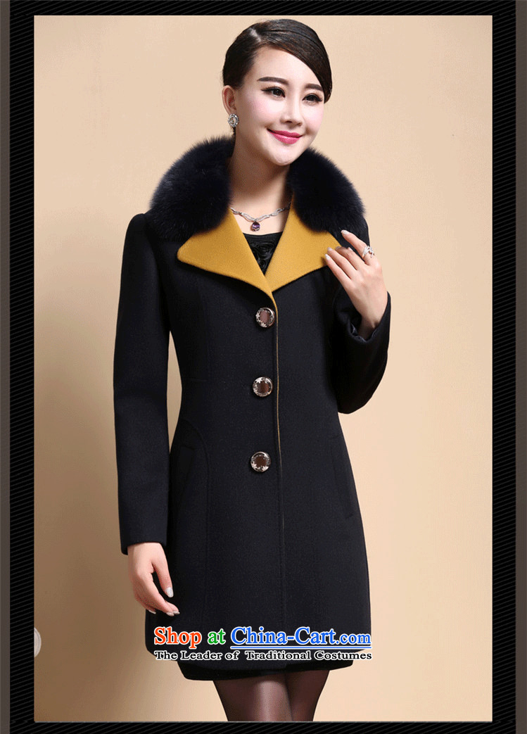 Mya Zi 2015 autumn and winter new long suit in Sau San for gross large jacket coat is medium to long term, a wool coat Yellow M picture, prices, brand platters! The elections are supplied in the national character of distribution, so action, buy now enjoy more preferential! As soon as possible.
