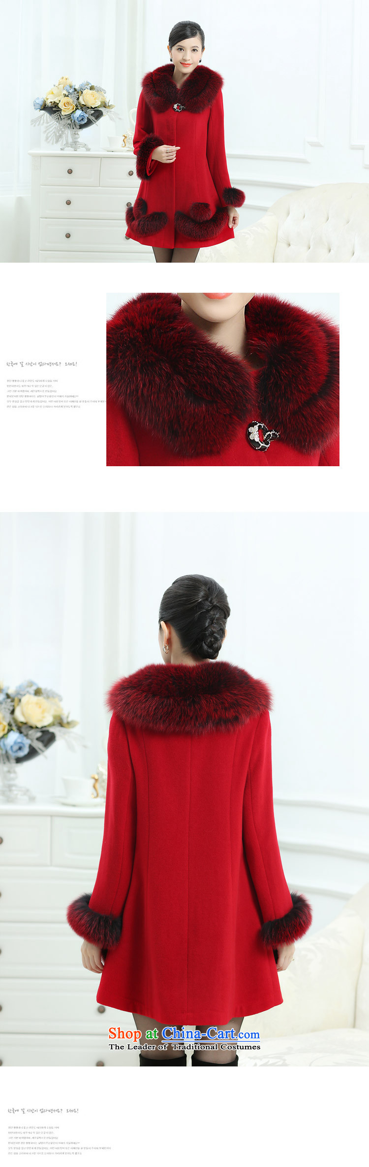 Winter) Ms. URKK2014 high-end Fox for long, gross billowy flounces? jacket coat Korean female red XXXL cashmere picture, prices, brand platters! The elections are supplied in the national character of distribution, so action, buy now enjoy more preferential! As soon as possible.