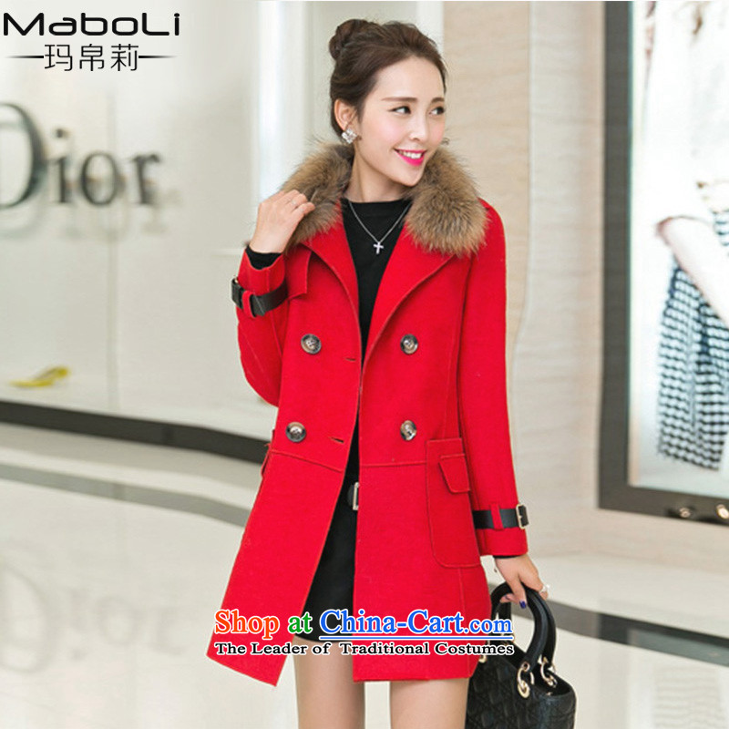 9li 2015 winter Princess new Korean citizenry campaign Sau San video thin hair for gross is sub-stitching jacket double-coats female Red Hair? i.e. that they made L genuine guarantee), Princess (maboli silk) , , , shopping on the Internet