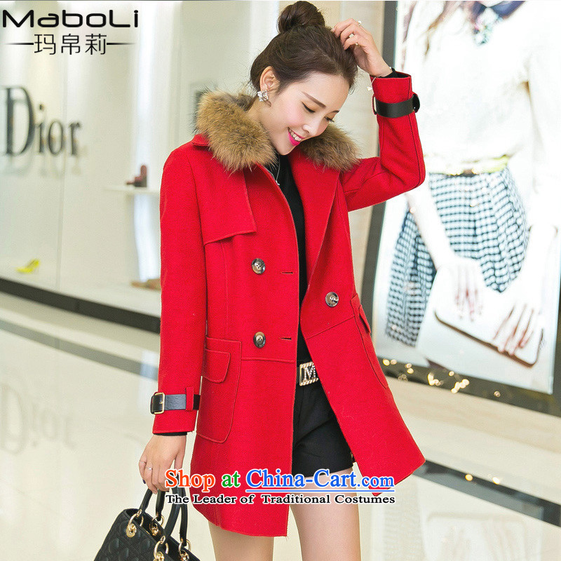 9li 2015 winter Princess new Korean citizenry campaign Sau San video thin hair for gross is sub-stitching jacket double-coats female Red Hair? i.e. that they made L genuine guarantee), Princess (maboli silk) , , , shopping on the Internet