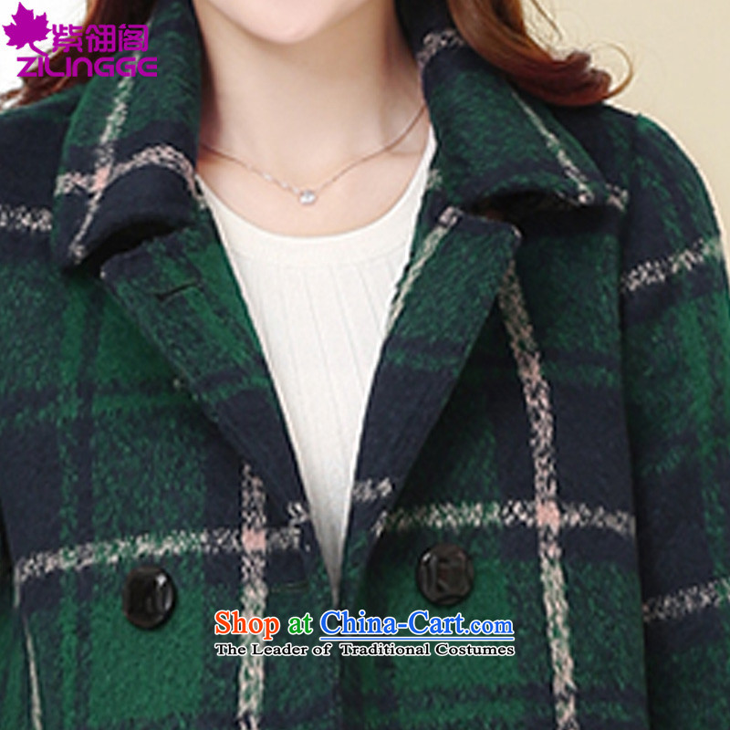The first version of the 2015 Korean Pavilion Ling new autumn and winter Fox for long, Gross Gross female jacket coat? S-109 Cashmere wool Brown , L, purple Ling Pavilion , , , shopping on the Internet