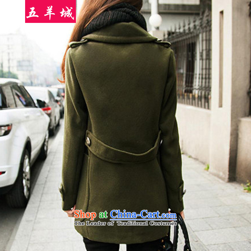 Five Rams City larger female jackets 2015 new Korean Edition to increase the number of women with thick MM thick hair fall/winter coats jacket women? 172 Tibetan XXL/130-165 blue, Five Rams City shopping on the Internet has been pressed.