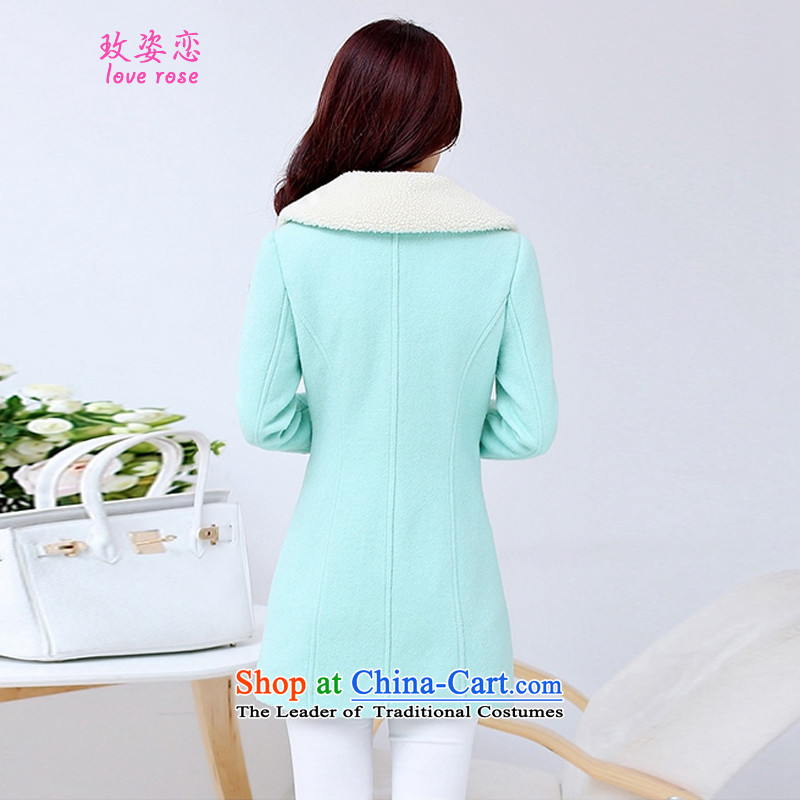 In 2014 Winter Land Gigi Lai new coats female Korea gross? Edition Fall/Winter Collections gross? Simple Jacket Sau San Lamb Wool washable wool jacket coat female green gross? XXL, better Gigi Lai land has been pressed shopping on the Internet