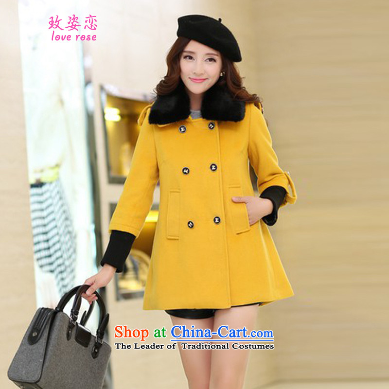 In 2014 Winter Land Gigi Lai new coats female Korea gross? Edition Fall/Winter Collections gross? Simple jacket for the gross amount is     coats Girl Gigi Lai love of M, Yellow , , , shopping on the Internet