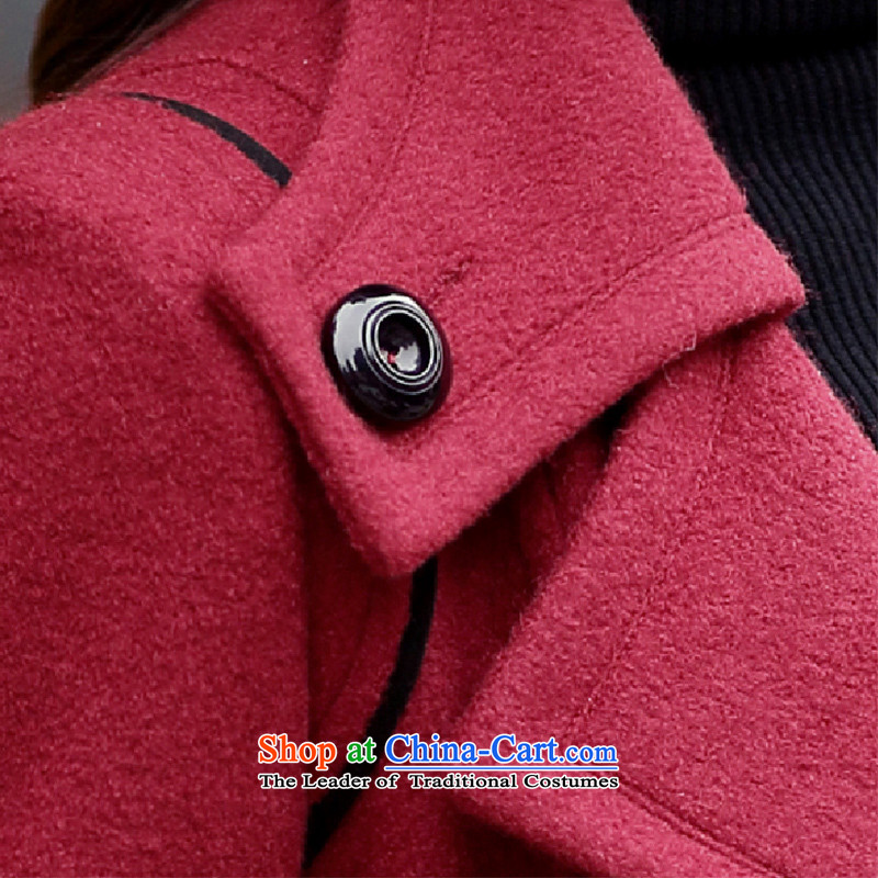 Be 2015 Autumn and Winter Rose New Women Korean gross? cashmere sweater   t-shirt, long a wool coat 837 wine red rose to XL, (YURENMEIGUI) , , , shopping on the Internet
