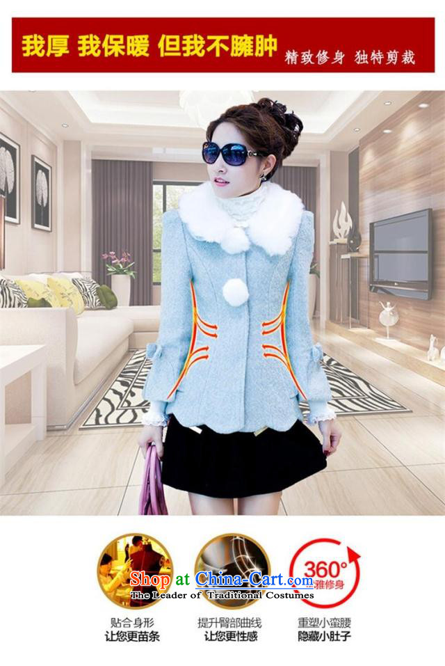 The first Han gross? autumn and winter coats women 2015 new Korean female wool sweater gross?? coats female blue XL Photo, prices, brand platters! The elections are supplied in the national character of distribution, so action, buy now enjoy more preferential! As soon as possible.