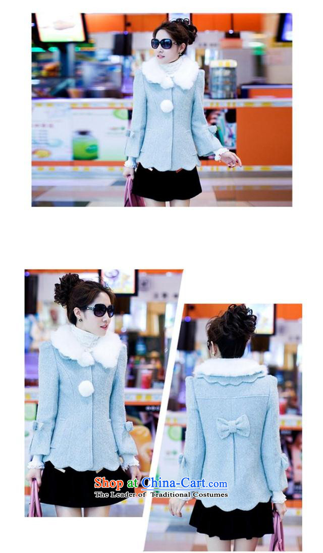 The first Han gross? autumn and winter coats women 2015 new Korean female wool sweater gross?? coats female blue XL Photo, prices, brand platters! The elections are supplied in the national character of distribution, so action, buy now enjoy more preferential! As soon as possible.