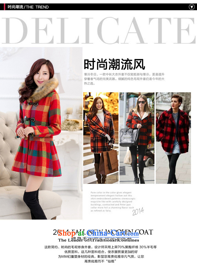 2015 Fall/Winter Collections new)? Korean female coats and stylish grid with cap in gross? jacket long thin nagymaros for graphics cloak gross? windbreaker red cloak female plaid XL Photo, prices, brand platters! The elections are supplied in the national character of distribution, so action, buy now enjoy more preferential! As soon as possible.