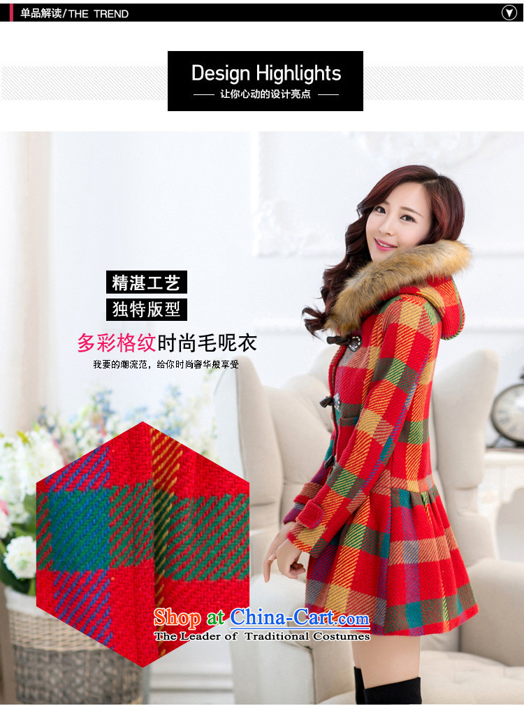 2015 Fall/Winter Collections new)? Korean female coats and stylish grid with cap in gross? jacket long thin nagymaros for graphics cloak gross? windbreaker red cloak female plaid XL Photo, prices, brand platters! The elections are supplied in the national character of distribution, so action, buy now enjoy more preferential! As soon as possible.