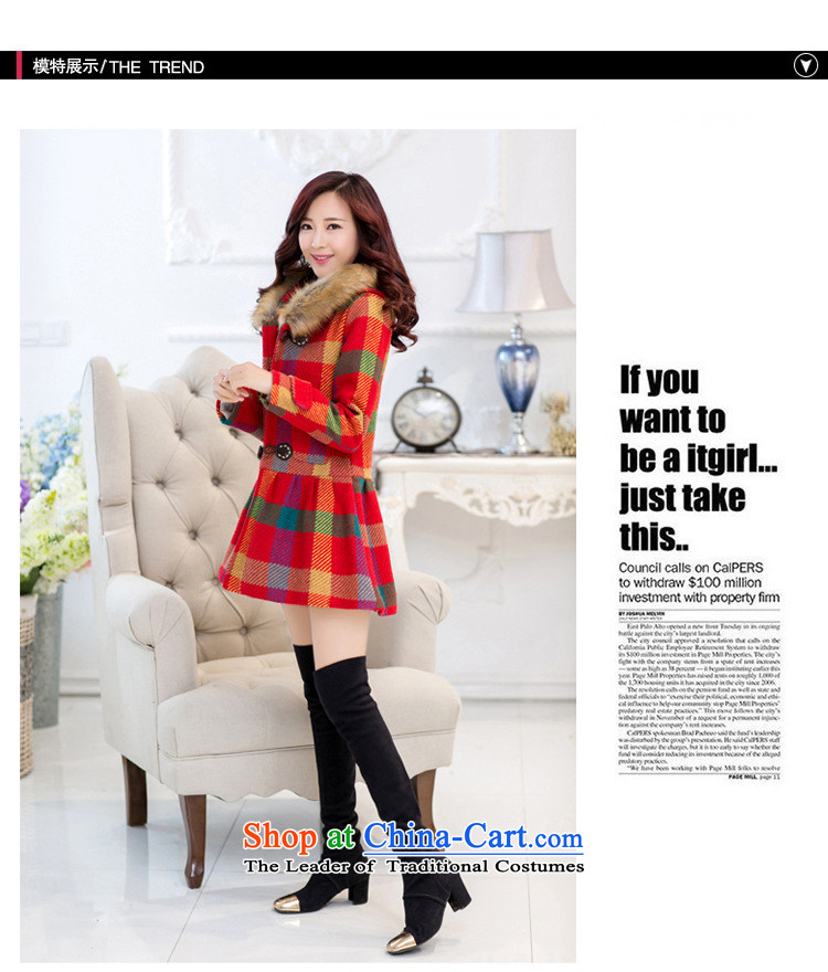 2015 Fall/Winter Collections new)? Korean female coats and stylish grid with cap in gross? jacket long thin nagymaros for graphics cloak gross? windbreaker red cloak female plaid XL Photo, prices, brand platters! The elections are supplied in the national character of distribution, so action, buy now enjoy more preferential! As soon as possible.