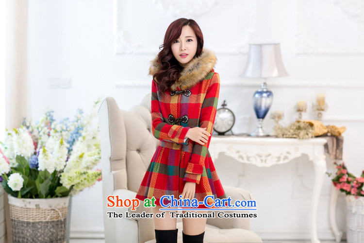 2015 Fall/Winter Collections new)? Korean female coats and stylish grid with cap in gross? jacket long thin nagymaros for graphics cloak gross? windbreaker red cloak female plaid XL Photo, prices, brand platters! The elections are supplied in the national character of distribution, so action, buy now enjoy more preferential! As soon as possible.