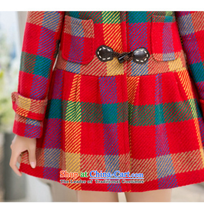 2015 Fall/Winter Collections new)? Korean female coats and stylish grid with cap in gross? jacket long thin nagymaros for graphics cloak gross? windbreaker red cloak female plaid XL, such as statements (RUYAN) , , , shopping on the Internet