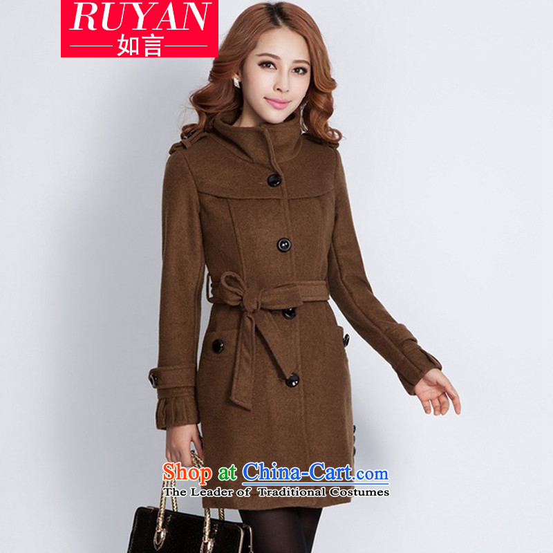 65 per cent of the included wool 2015 autumn and winter New Women Korean OL commuter in long hair? tether Sau San Mao jacket coat female windbreaker? the black M, such as statements (RUYAN) , , , shopping on the Internet