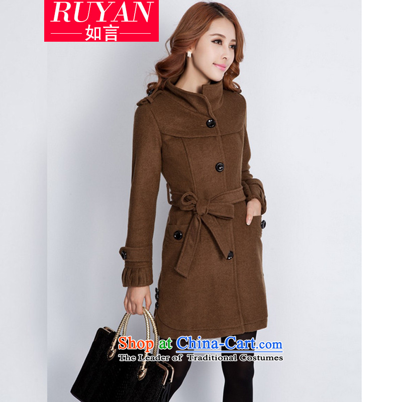 65 per cent of the included wool 2015 autumn and winter New Women Korean OL commuter in long hair? tether Sau San Mao jacket coat female windbreaker? the black M, such as statements (RUYAN) , , , shopping on the Internet