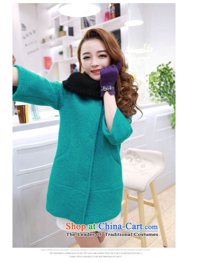 Saga 2015 Winter 零五七一 new Korean female loose 7 cuff wool a jacket COAT 8602 in red female L picture, prices, brand platters! The elections are supplied in the national character of distribution, so action, buy now enjoy more preferential! As soon as possible.