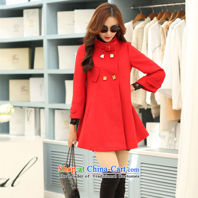 The original days Sang-mi 2014 Winter Korean fashion in Sau San long coats of female CC3601885 jacket? RED M, former Sang-mi , , , shopping on the Internet